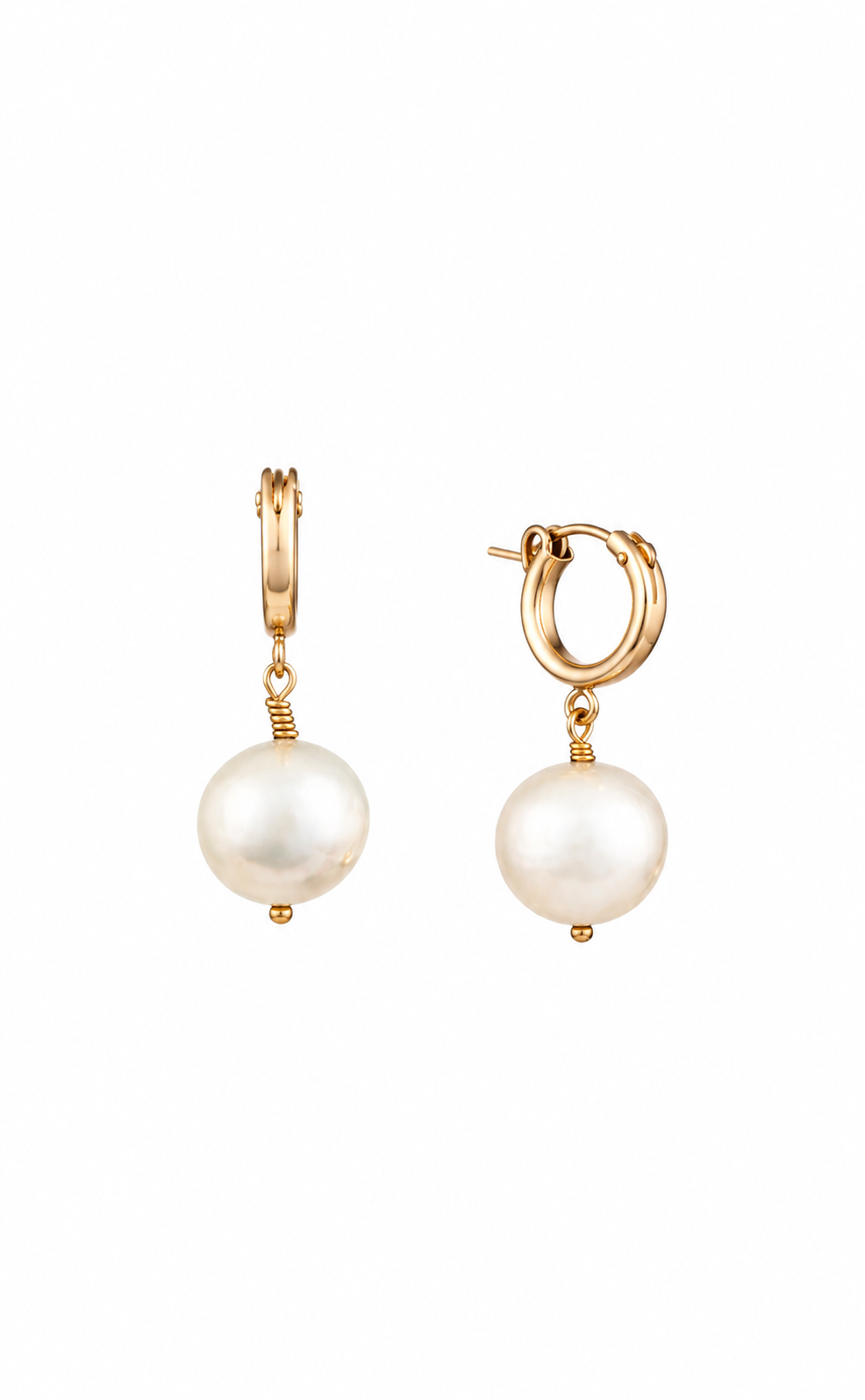 Petite Tahitian Pearl Biltmore Hoops by Vincent Peach, view 3
