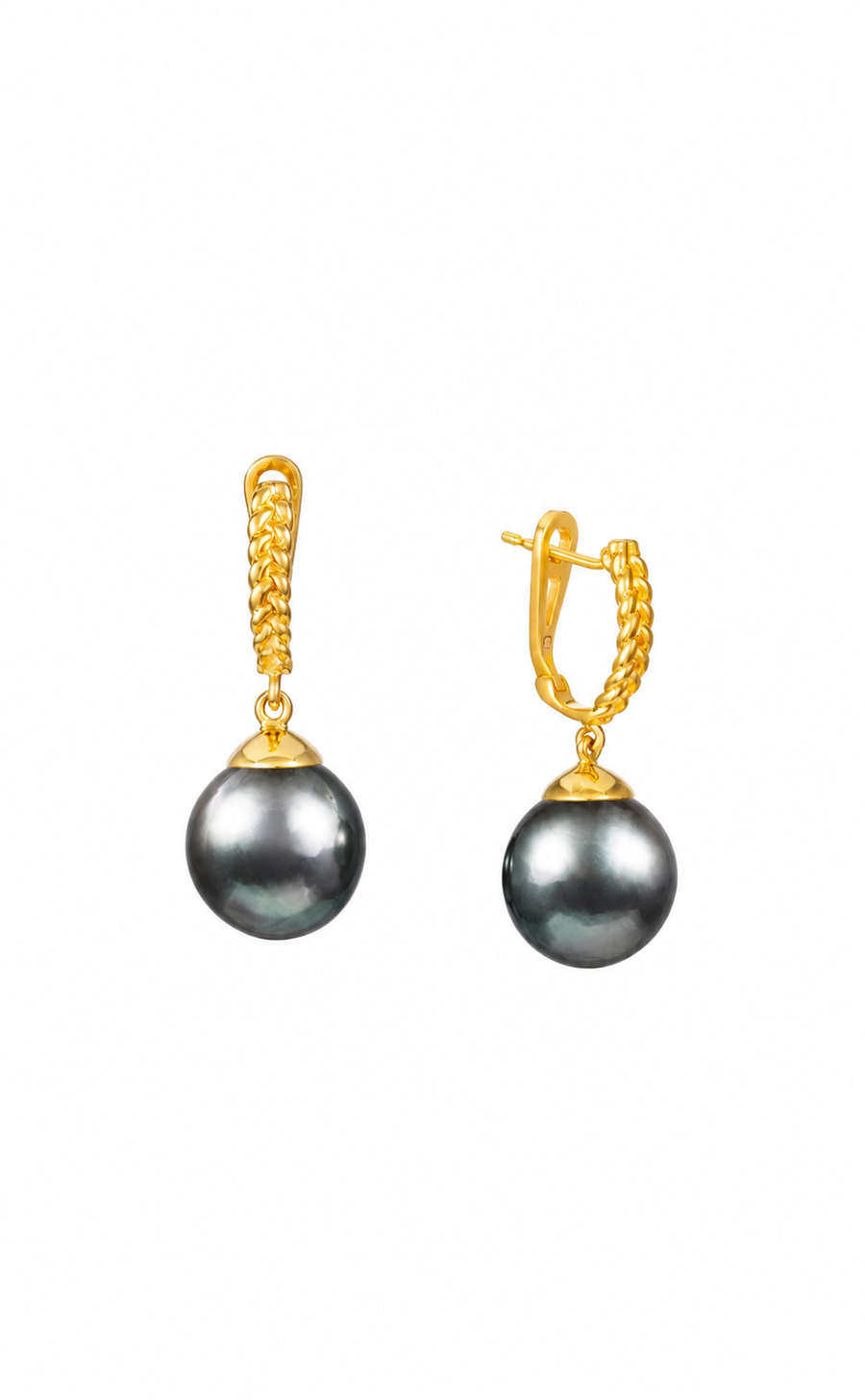 Tahitian Gold Drop Earrings
