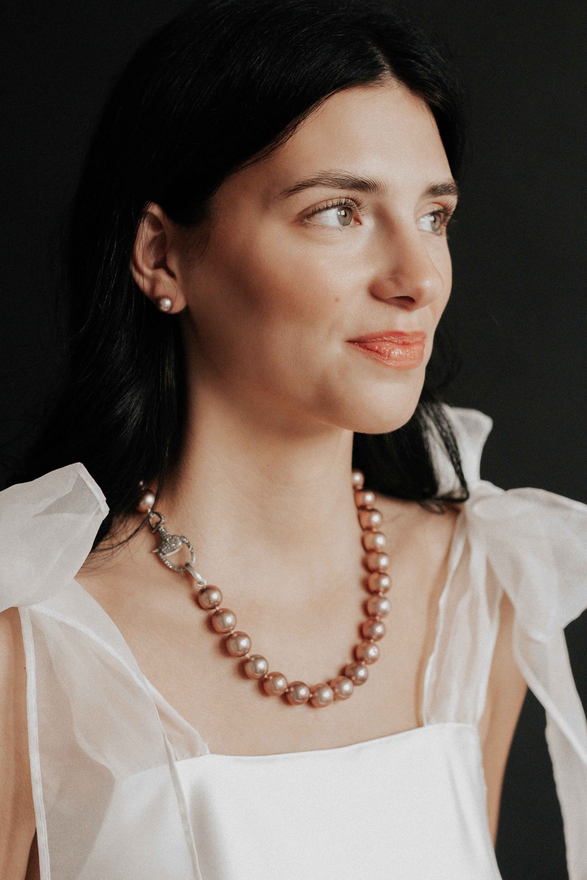 Edison Natural Vivid Pink Pearl Necklace