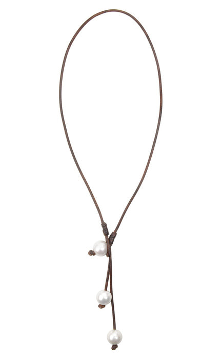 Three Freshwater Pearls in a Pod Necklace by Vincent Peach