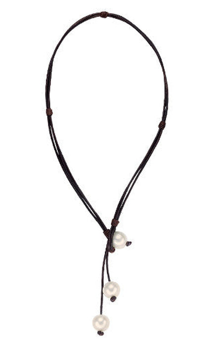 Three Freshwater Pearls in a Pod Necklace by Vincent Peach, view 2