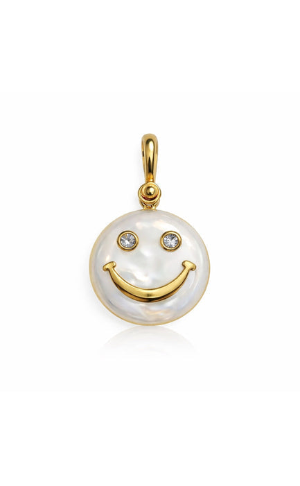 Gold Smiley Pearl Pendant GFSP-0002 by Vincent Peach