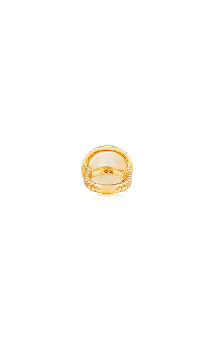 Natural Pearl Diamond Ring by Vincent Peach, view 4