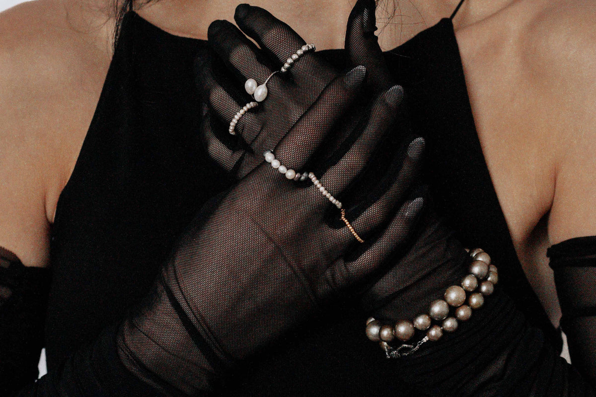 Freshwater Pearl Stretch Ring by Vincent Peach