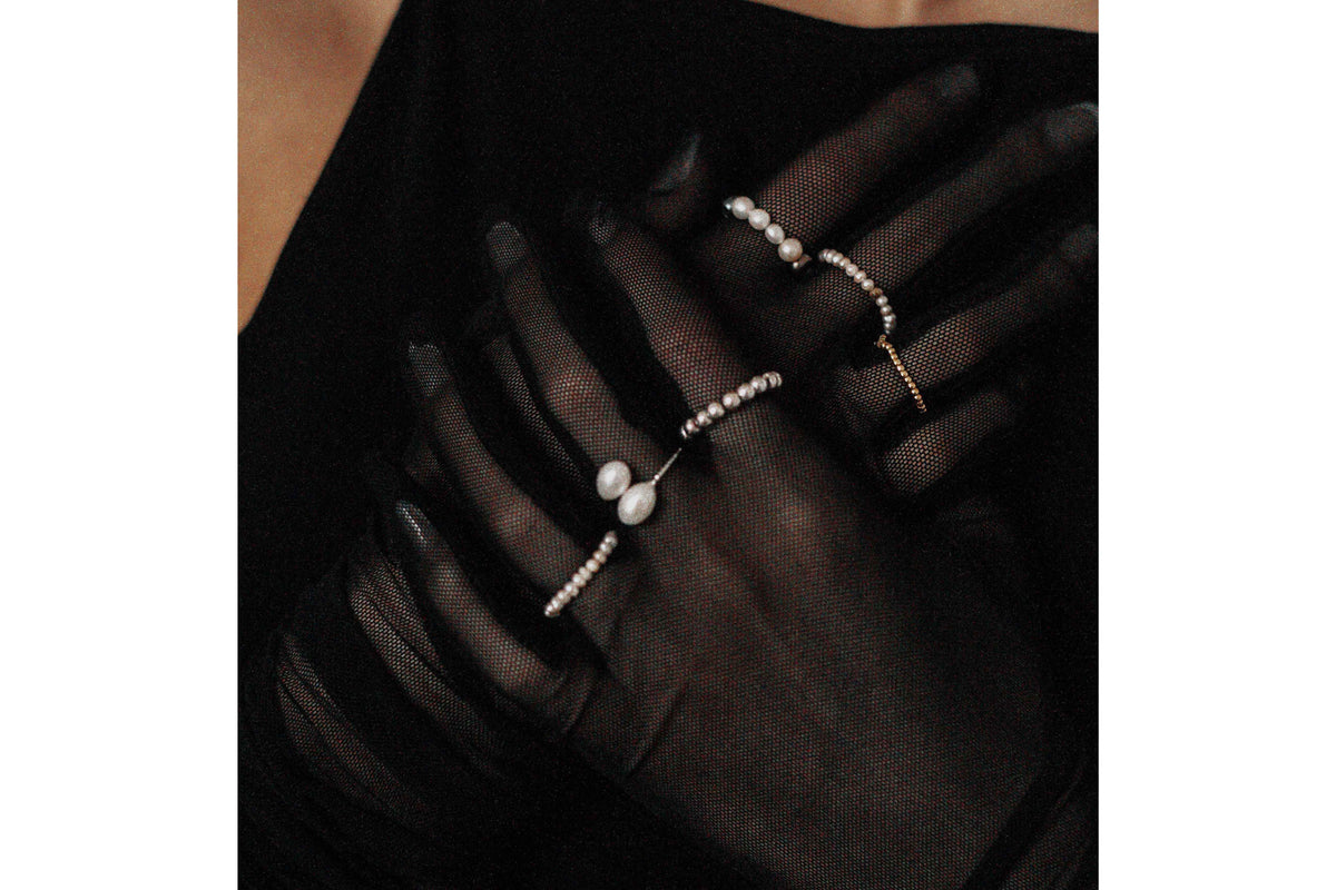 Freshwater Pearl Stretch Ring by Vincent Peach, view 4