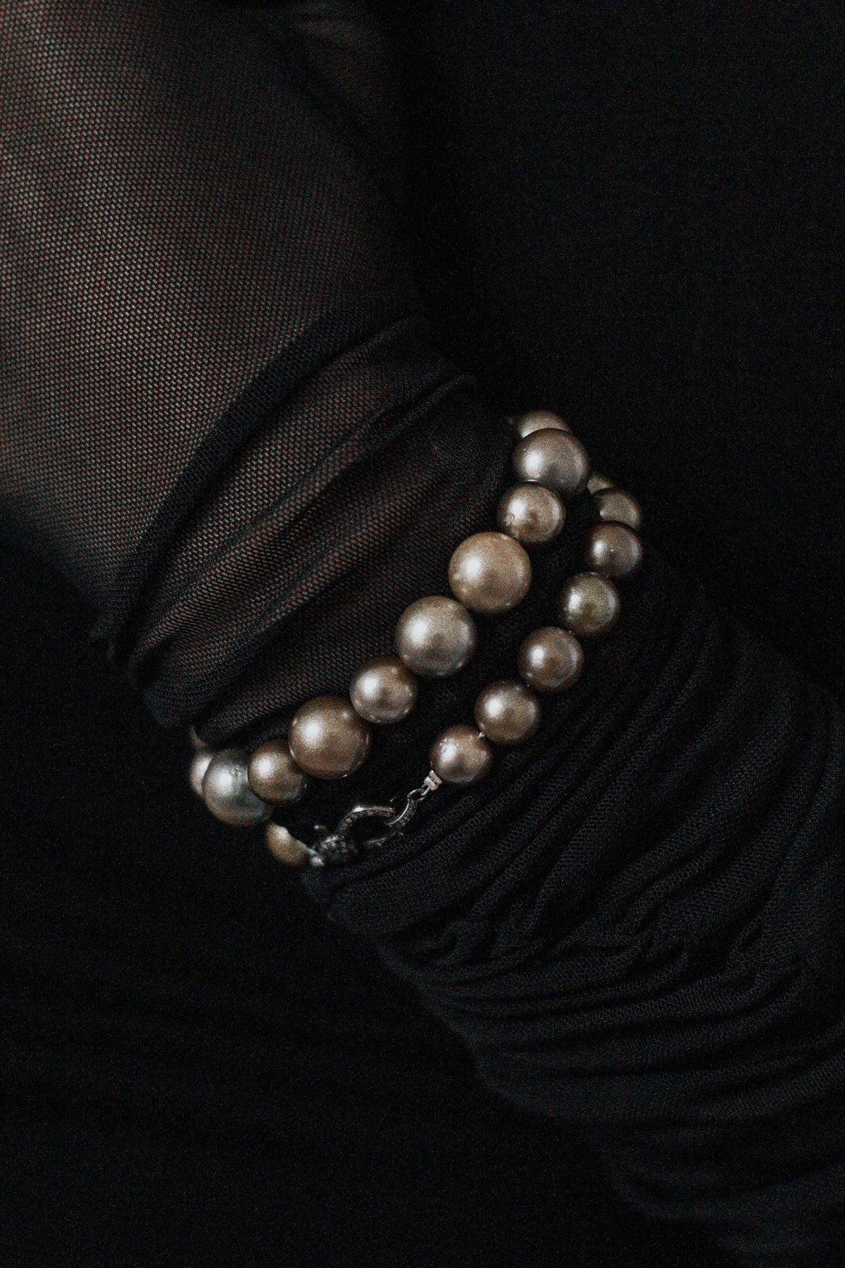 Tahitian Pearl Necklace & Bracelet Set by Vincent Peach, view 2