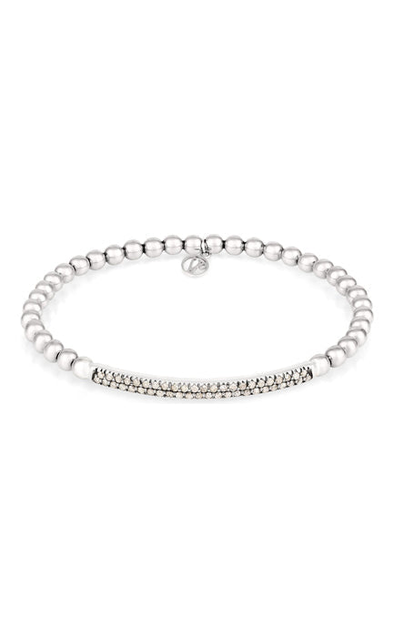 Stirata Silver Diamond Bar Bracelet by Vincent Peach