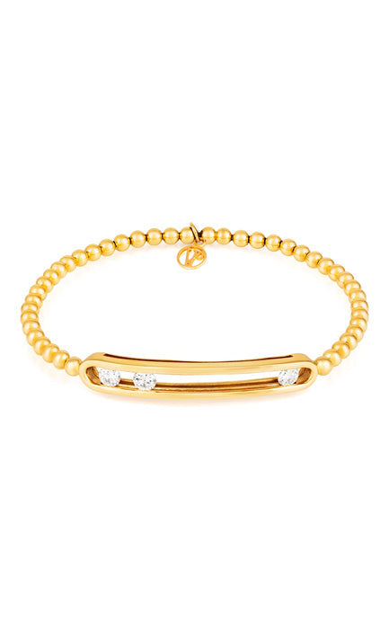 Stirata Gold Diamond Rectangle Bracelet by Vincent Peach