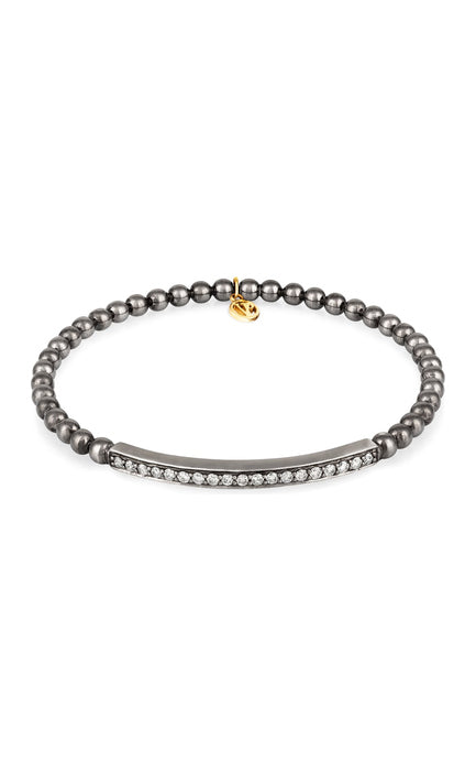 Stirata Rhodium Diamond Circle Bracelet by Vincent Peach