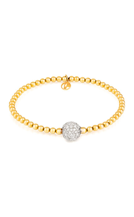 Stirata Silver Round Diamond Bracelet by Vincent Peach