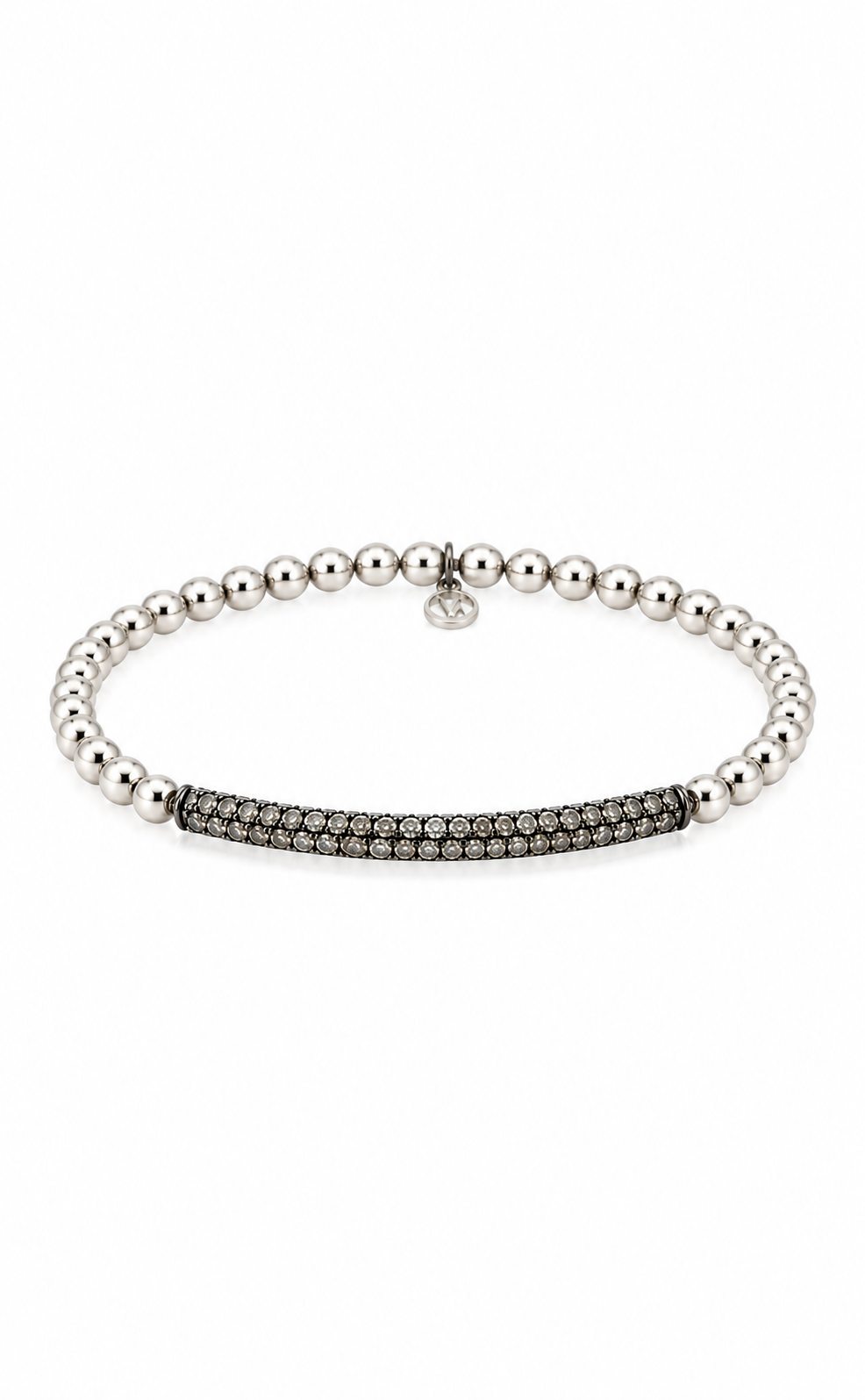 Stirata Sterling Silver Diamond Bar by Vincent Peach