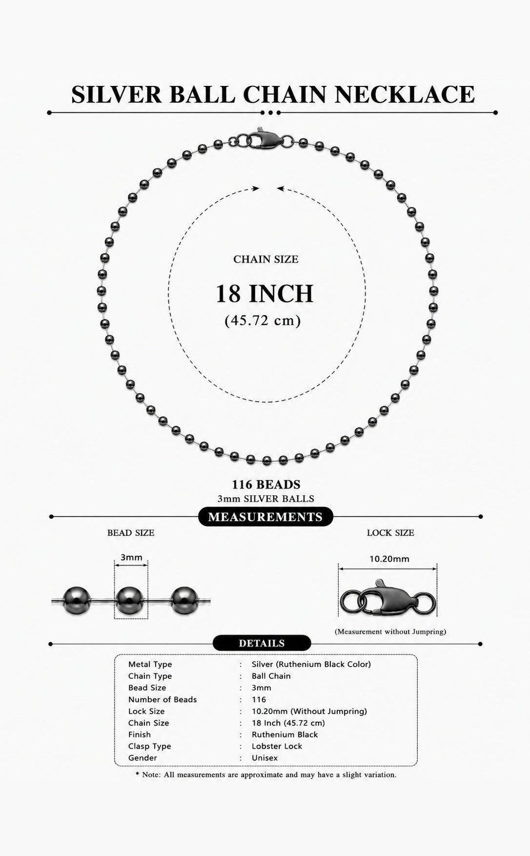 Ball Chain in Black Ruthenium by Vincent Peach, view 6