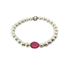 Stirata Sterling Silver & Rubellite Stretch Bracelet