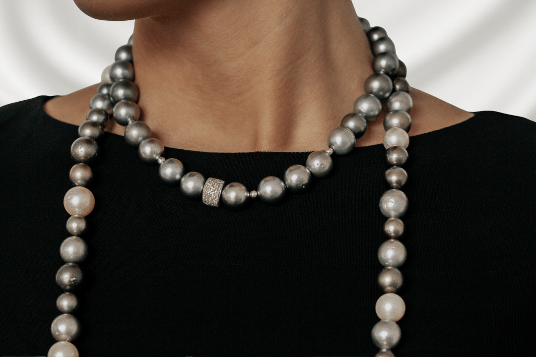 Tahitian Pearl Necklace | Diamond Link
