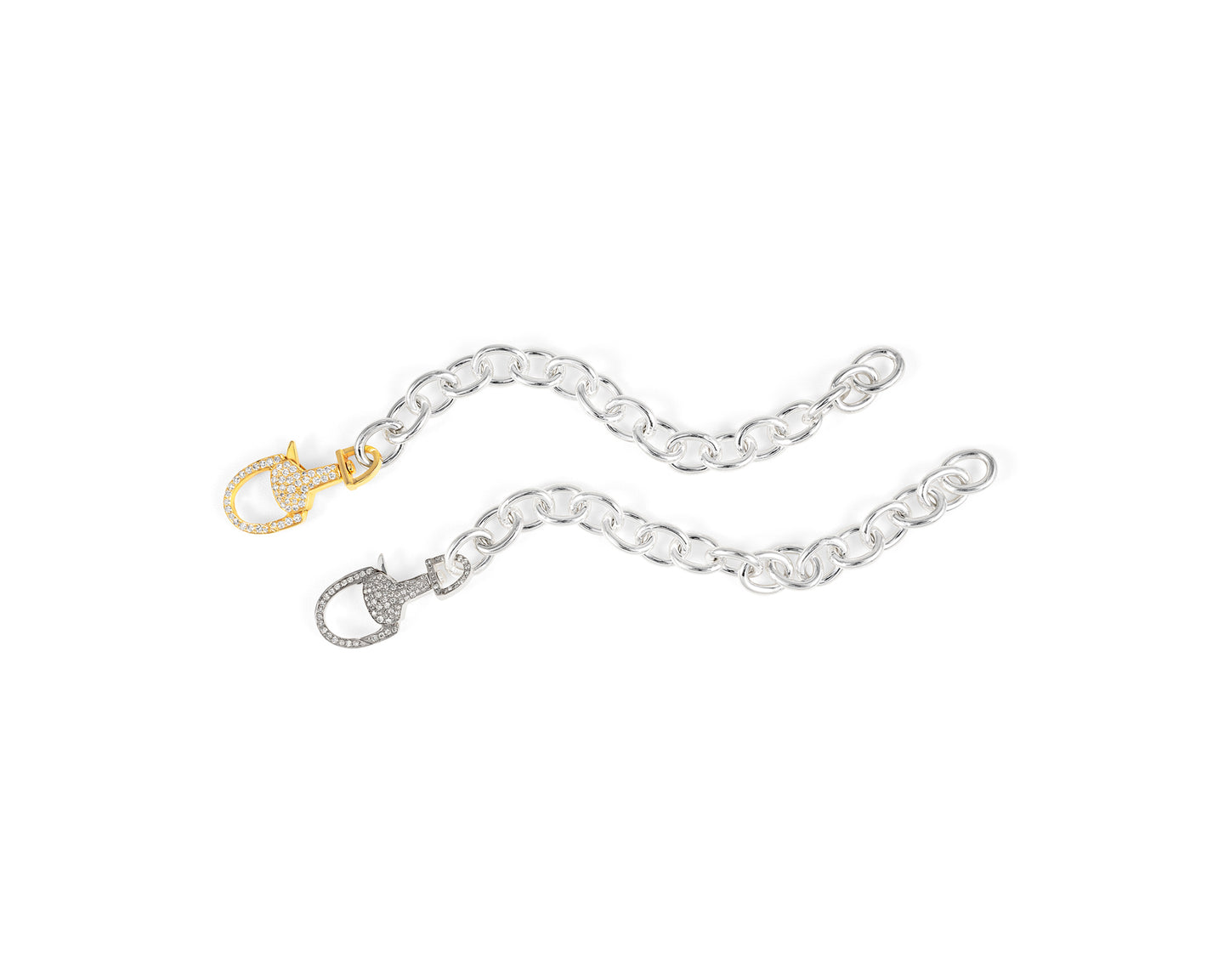 Stirrup Lock Bracelet | Diamond SMALL