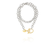 Stirrup Lock Chain Necklace | Diamond - Vincent Peach Fine Jewelry