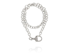 Stirrup Lock Chain Necklace | Diamond