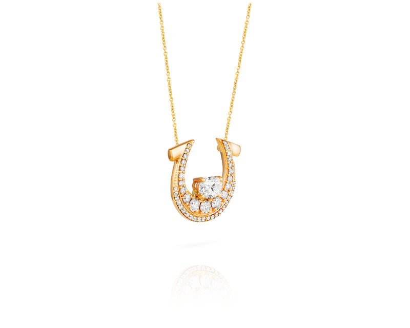 ミュージシャン MACARONI WESTERNS HORSE SHOE NECKLACE Diamond Horseshoe Necklace | Vincent Peach Fine Jewelry