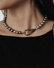 Tahitian Pearl Necklace | Large Diamond Clasp
