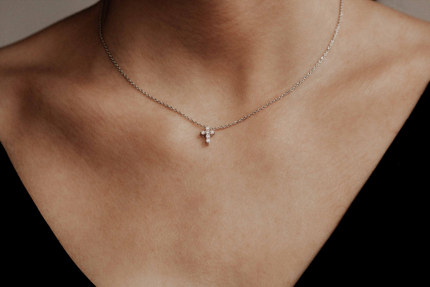 Natural Diamond Cross