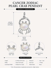 Cancer Zodiac Pearl Crab Pendant