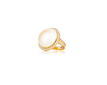 Natural Pearl Diamond Ring - Vincent Peach Fine Jewelry
