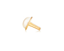 Natural Pearl Diamond Ring - Vincent Peach Fine Jewelry