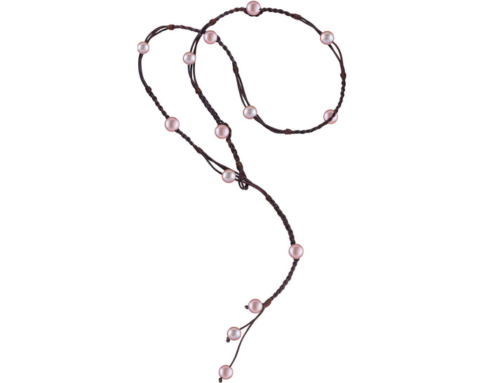 Bohemian Lariat | Pink Pearls