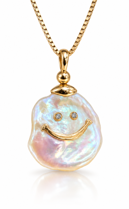 Smiley Face Necklace | Medium — smiley face pendant a