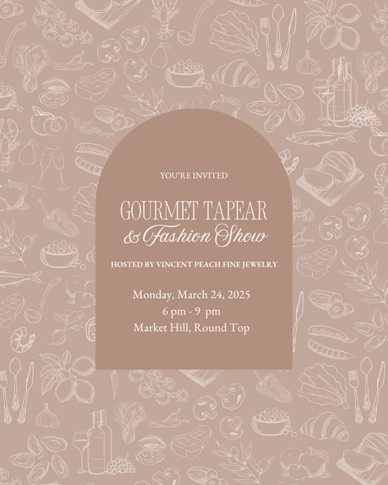 Vincent Peach Round Top Fashion Show & Gourmet Tapear