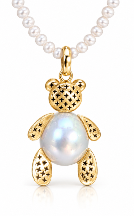 Teddy Bear Necklace — teddy bear back side