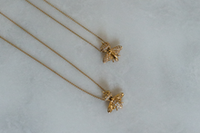 Queen Bee Necklace | Gold Diamond Wings - Vincent Peach Fine Jewelry