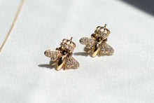 Queen Bee Earrings | Gold Diamond Wings - Vincent Peach Fine Jewelry