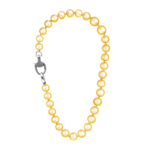 Tahitian Pearl necklace with diamond signature VP equestrian clasp - Vincent Peach Fine Jewelry