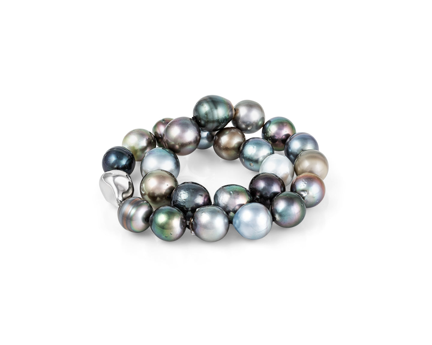 34pcs Tahitian Pearl Necklace NL1253 OR7