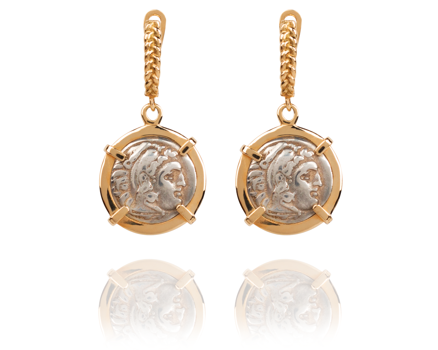 Gold 2025 coin earrings