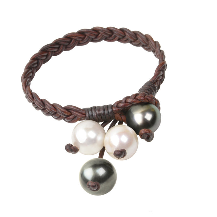 Boho Tassel Bracelet, Tahitian and Freshwater - Vincent Peach Fine Jewelry