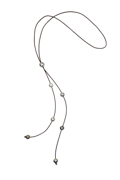 Bolo Cascade Necklace, Tahitian - Vincent Peach Fine Jewelry