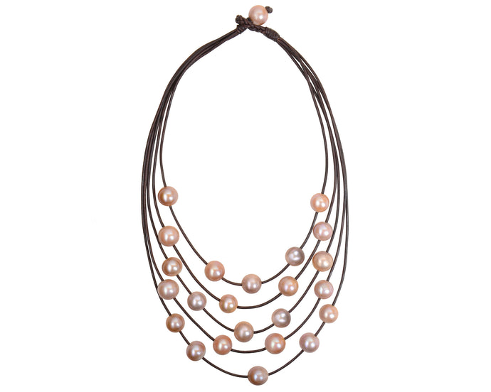 Constellation Necklace, Pink Freshwater - Vincent Peach Fine Jewelry