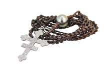 Cross of Lorraine Necklace - Hottest Designer Pearl and Leather Jewelry | VINCENT PEACH
 - 2