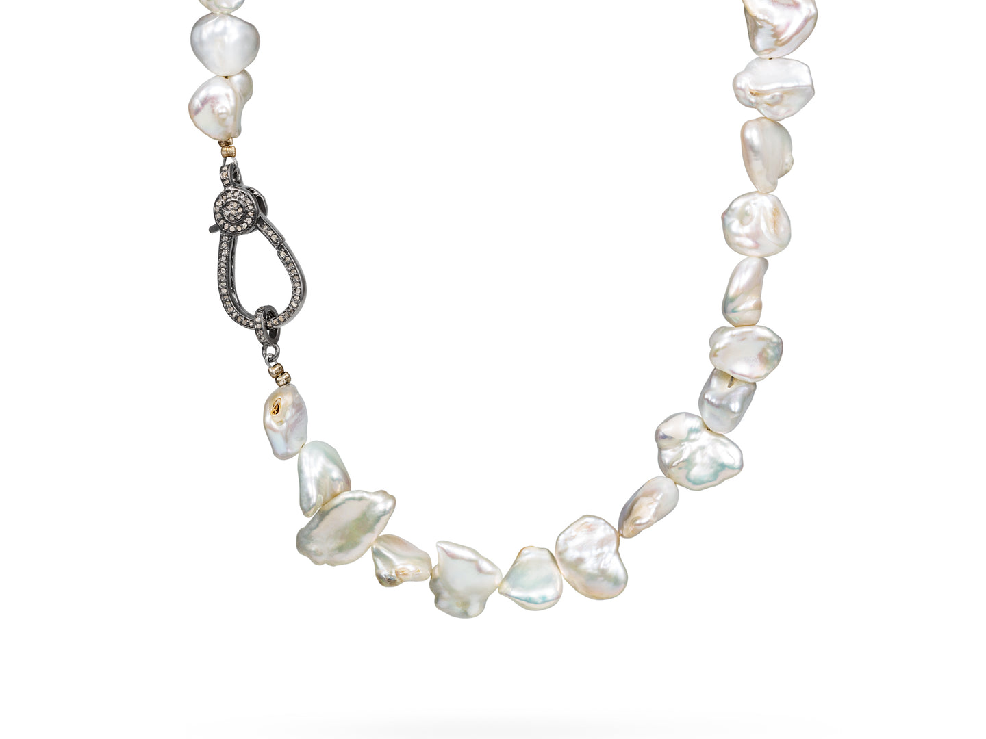 White Freshwater Keshi Pearl Necklace