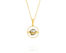 14kt Gold, .9ct Armillary Tahitian Pearl Pendant