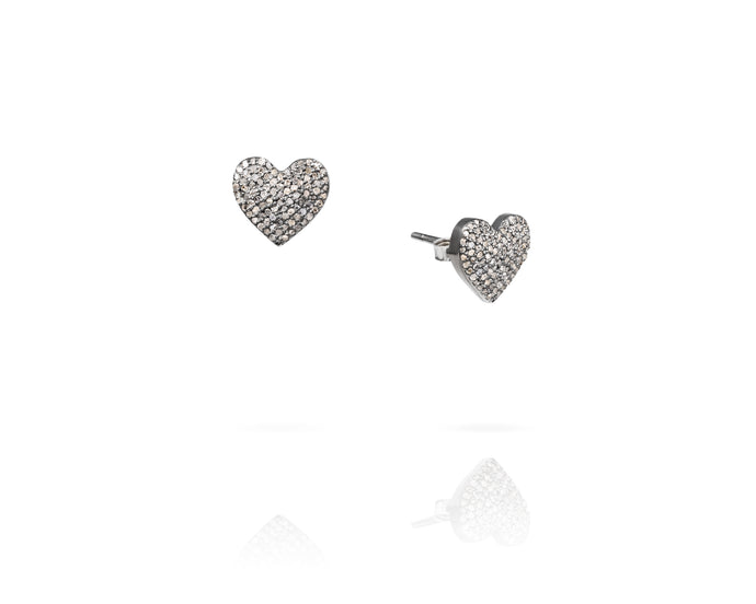 Diamond Heart Studs