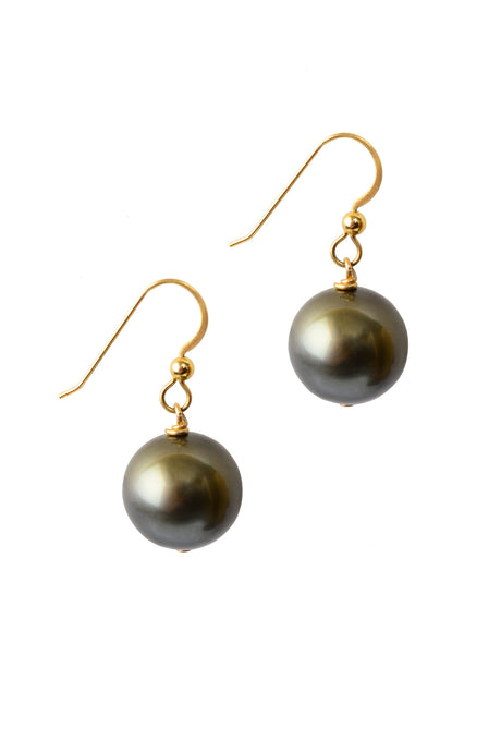 Demure Tahitian Earrings - Hottest Designer Pearl and Leather Jewelry | VINCENT PEACH
