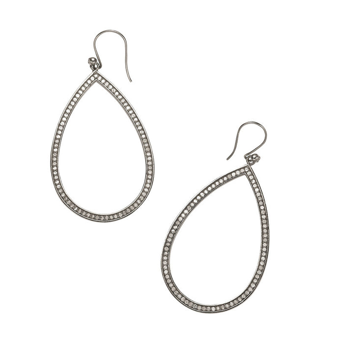 Diamond Teardrop Earrings - Hottest Designer Pearl and Leather Jewelry | VINCENT PEACH
