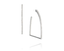 1.86ct Sterling Silver Stirrup Hoop Earrings