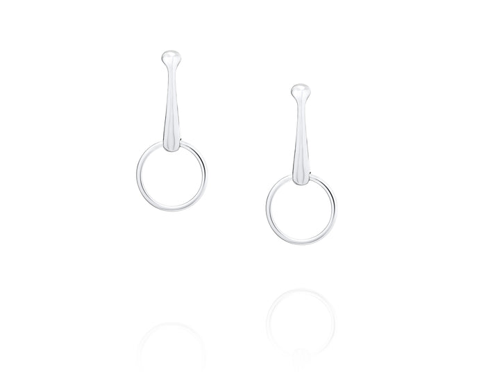 snaffle bit statement earrings - Vincent peach