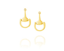 14kt Gold Snaffle Bit Stud Earrings