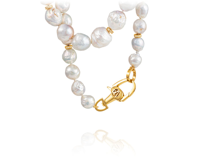 Equestrian White Fireball Necklace - Vincent Peach Fine Jewelry