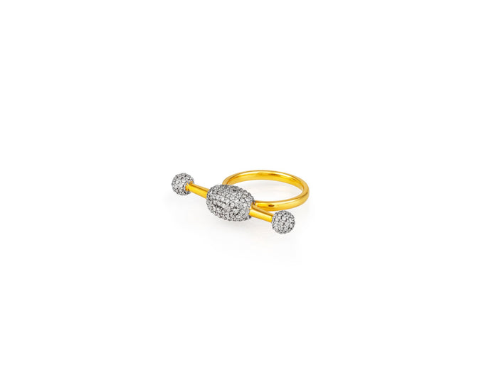 Cheval Diamond Ring | Gold